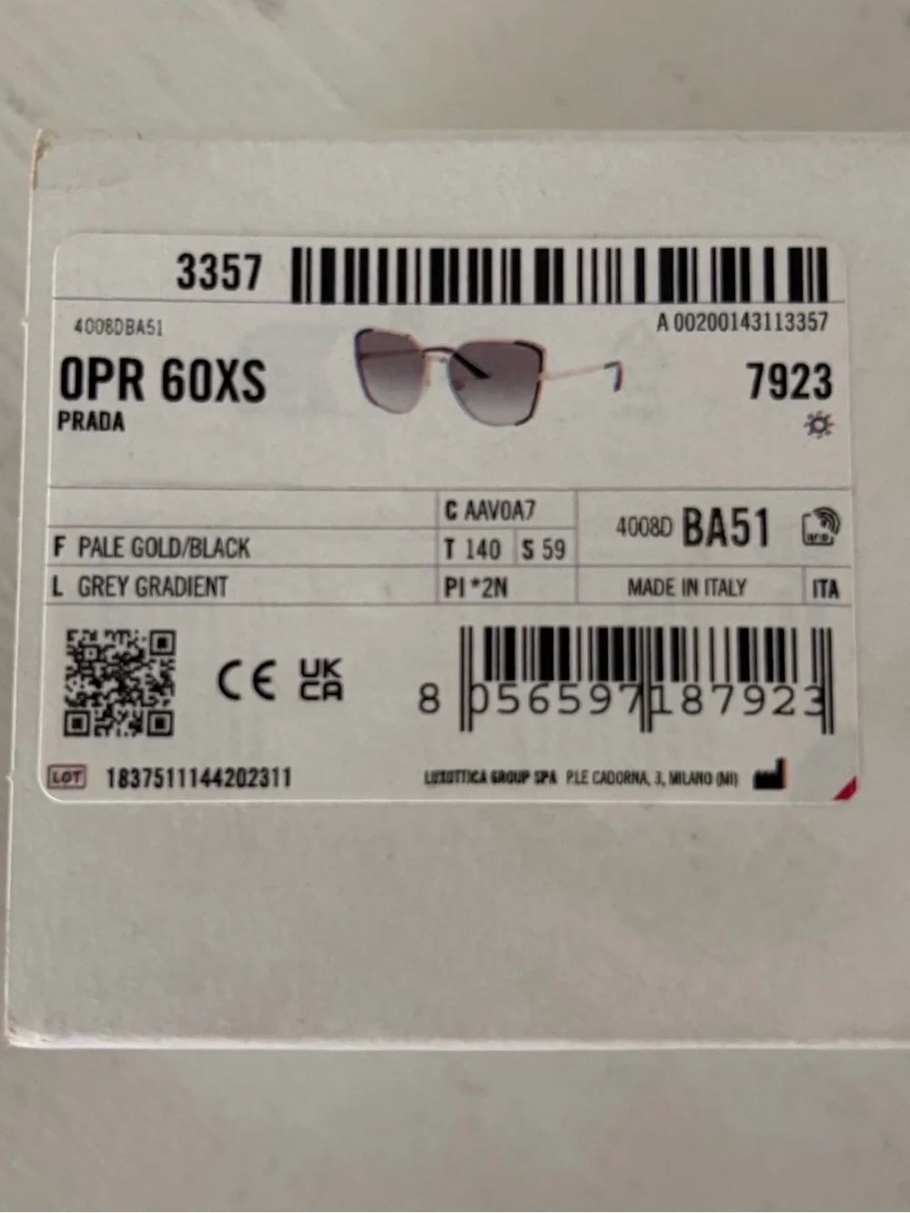 Prada Sunglasses OPR 60XS